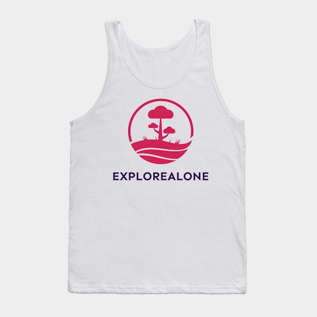 Explore Alone, Solo Traveling Tank Top by InF